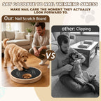 Dog Nail Scratch Board with Treat Box, Stress-Free Nail Filing Toy for Dogs