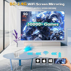 P30 Max 4K Projector Game Console, 64G with 24,000+ Retro Games & 2 Wireless Controllers
