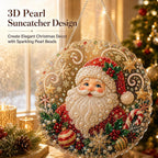 Pearl Diamond Art Kit 3D Beads Suncatcher Window Wall Decor (#A 8in) Enjoy A Creative Holiday Activity With A Christmas Craft Kit For Wall, Window And Seasonal Decoration