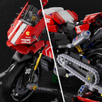 1:10 Motorcycle Building Set, 883-Piece Model Kit with Display Stand