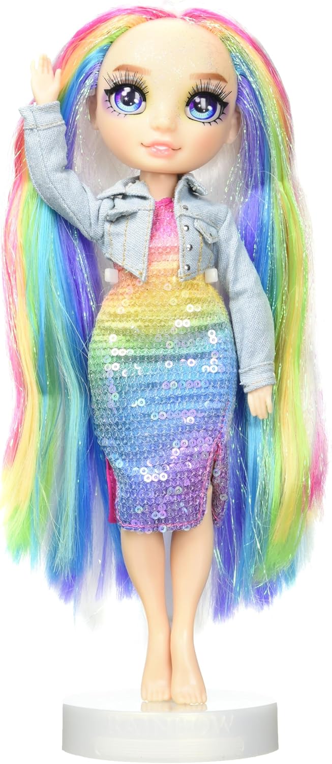 Rainbow High Amaya 11" Fashion Doll with Slime Kit, Yeti Pet & DIY Sparkle Slime, Ages 4-12