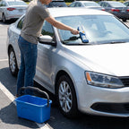 Exterior Window Cleaning Kit with 3 Gallon Bucket, Squeegee, Scrubber & Extension Pole