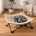 Elevated Cat Bed, Foldable Cat Hammock with Sisal Scratching Surface