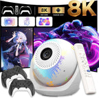 U6 5-in-1 Mini Projector, Karaoke & Gaming Projector with Bluetooth, Mic & Voice Remote