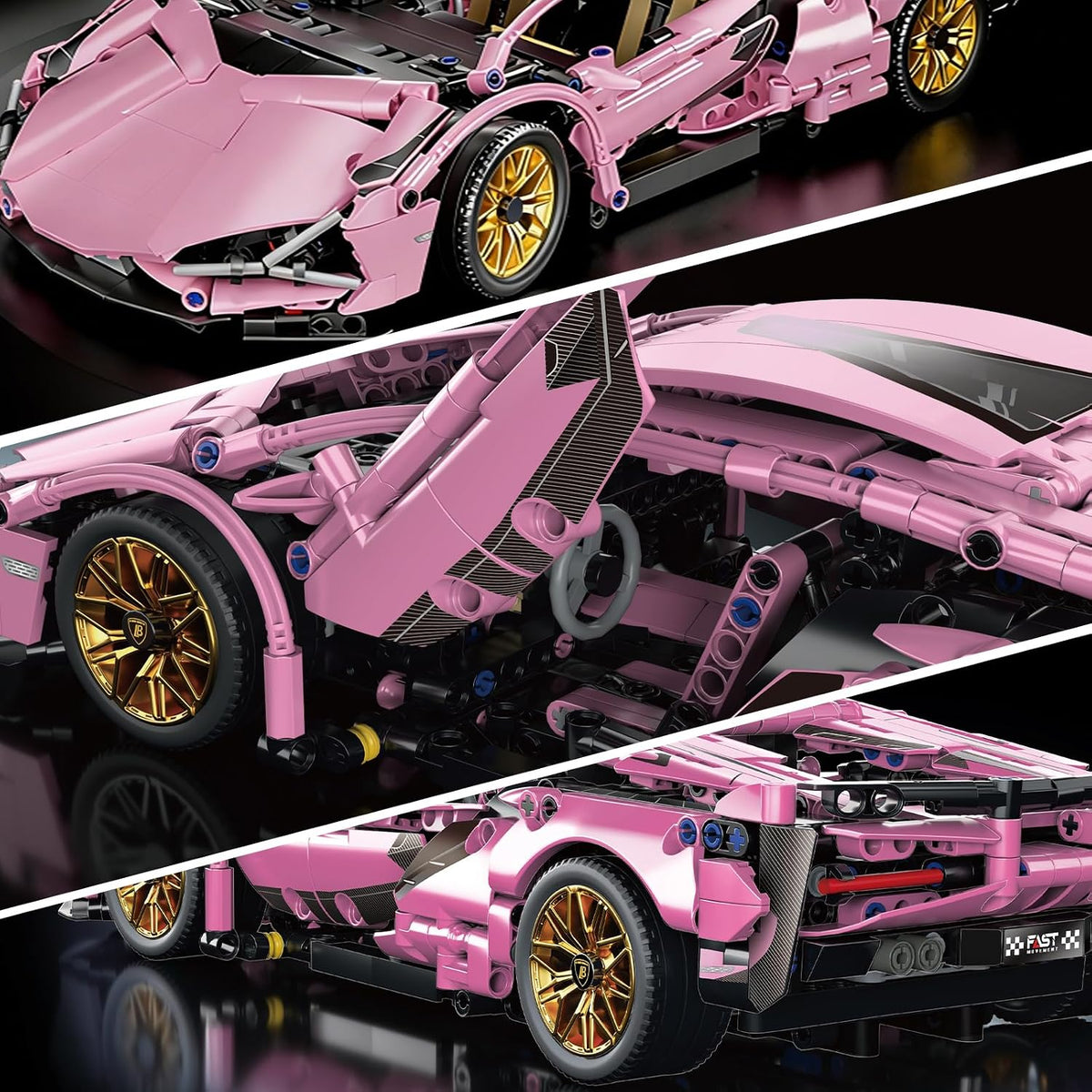 1:14 Race Car Building Set, Supercar Model Kit for Adults & Teens