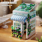 City Flower House Building Set with LED Lights for Adults Girls 8+