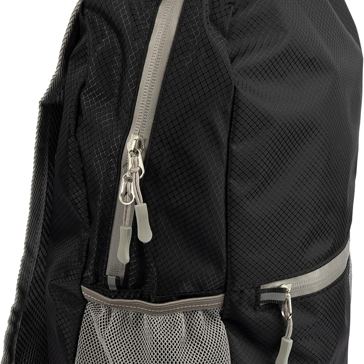 Unisex Packtogo Foldable Backpack, black, Mittelgroße