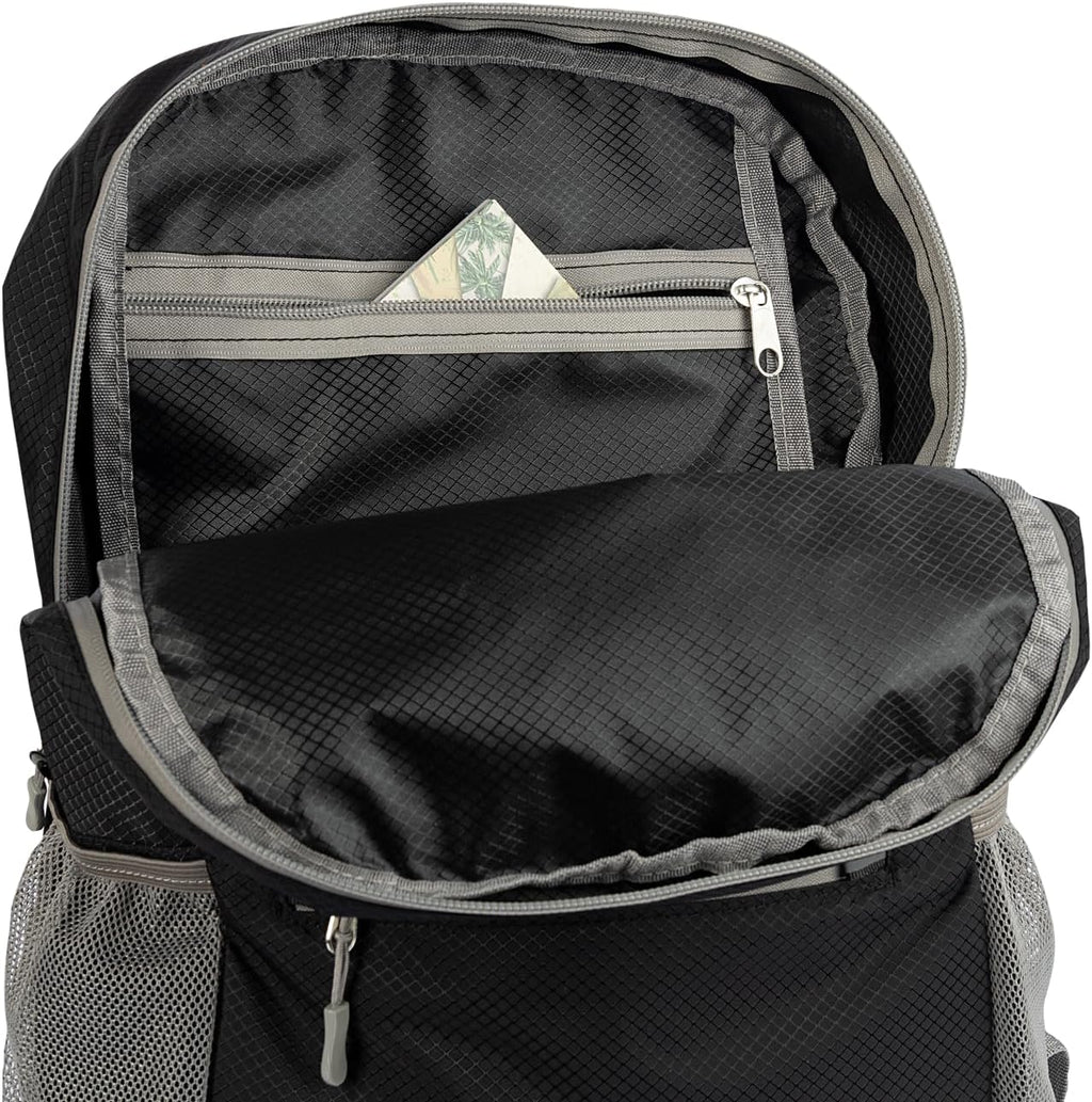 Unisex Packtogo Foldable Backpack, black, Mittelgroße