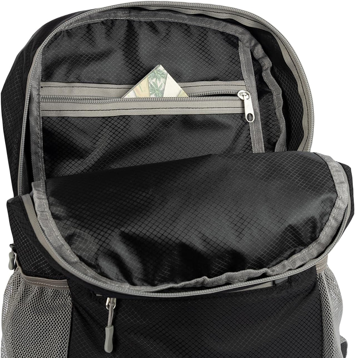 Unisex Packtogo Foldable Backpack, black, Mittelgroße