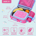 Kids Insulated Lunch Bag and Stainless Steel Lunch Box Set