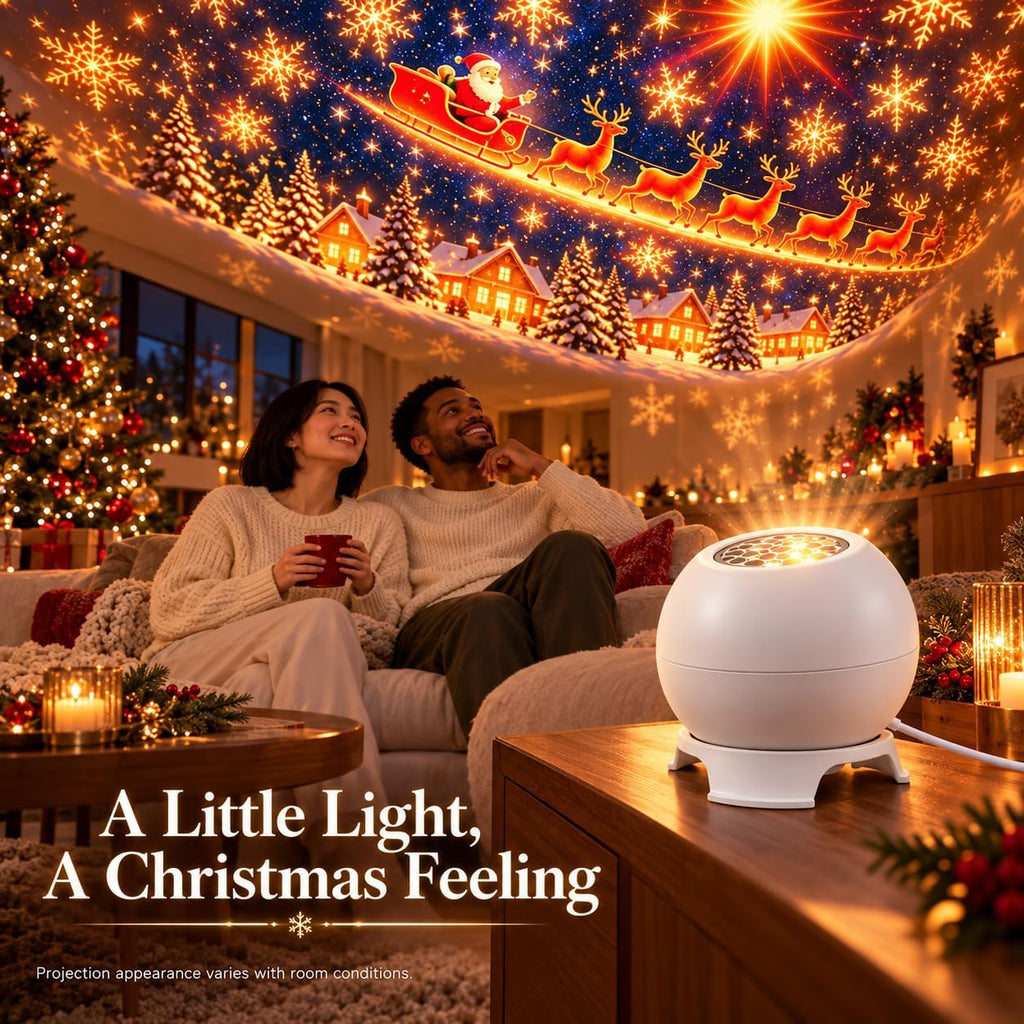 Christmas Projector, USB-Powered Indoor Holiday Projection Night Light (2 Pcs)