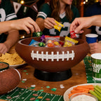 Football Bowl Serving Tray, 7.9 x 5.5 x 3.62 Inches, Reusable Resin Snack Bowl