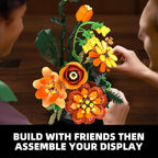 Flower Bouquet Building Blocks Set, Artificial Flowers Toy for Adults,Girls