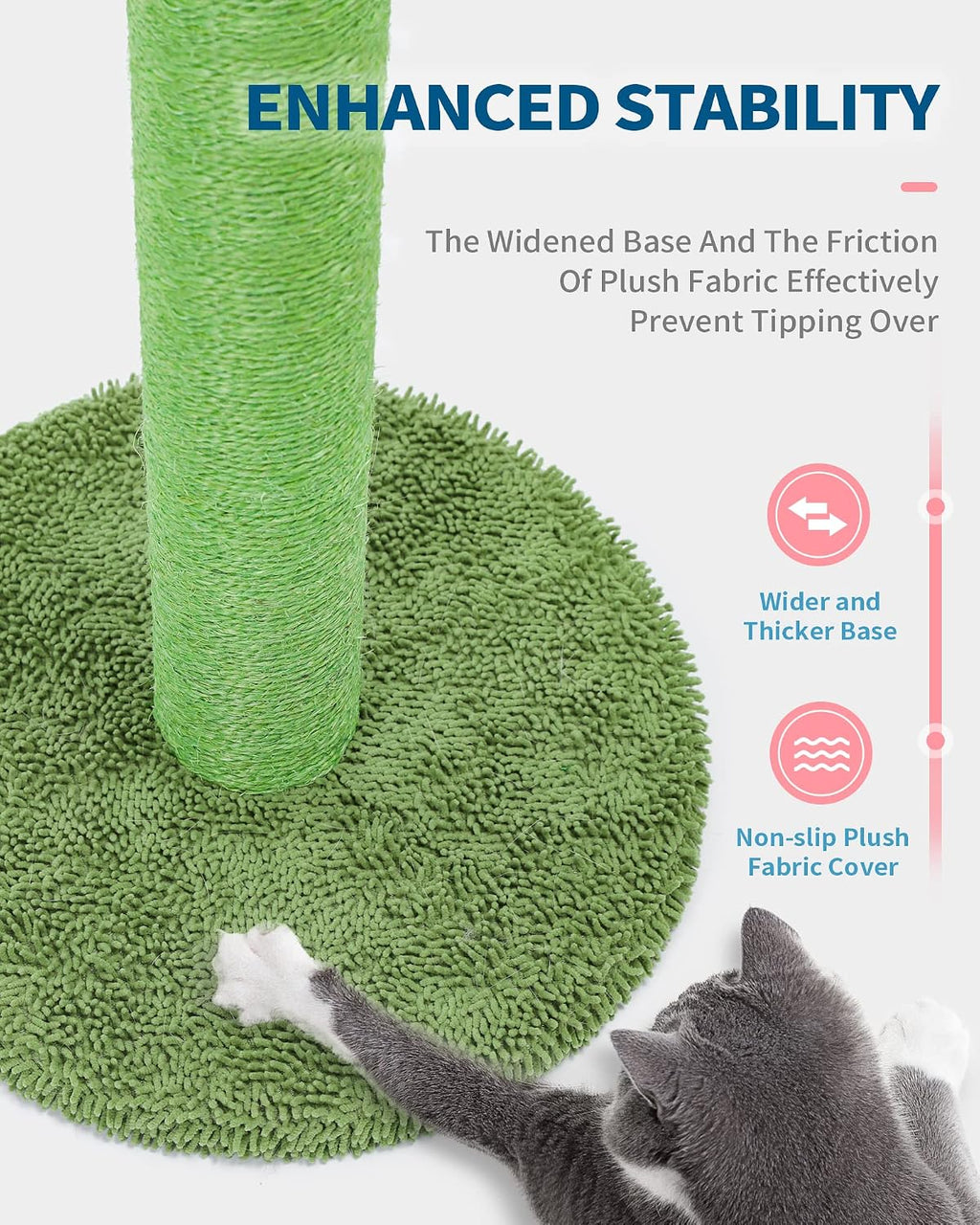 Made4Pets Cactus Cat Scratching Post, 25.6" with Plush Ball