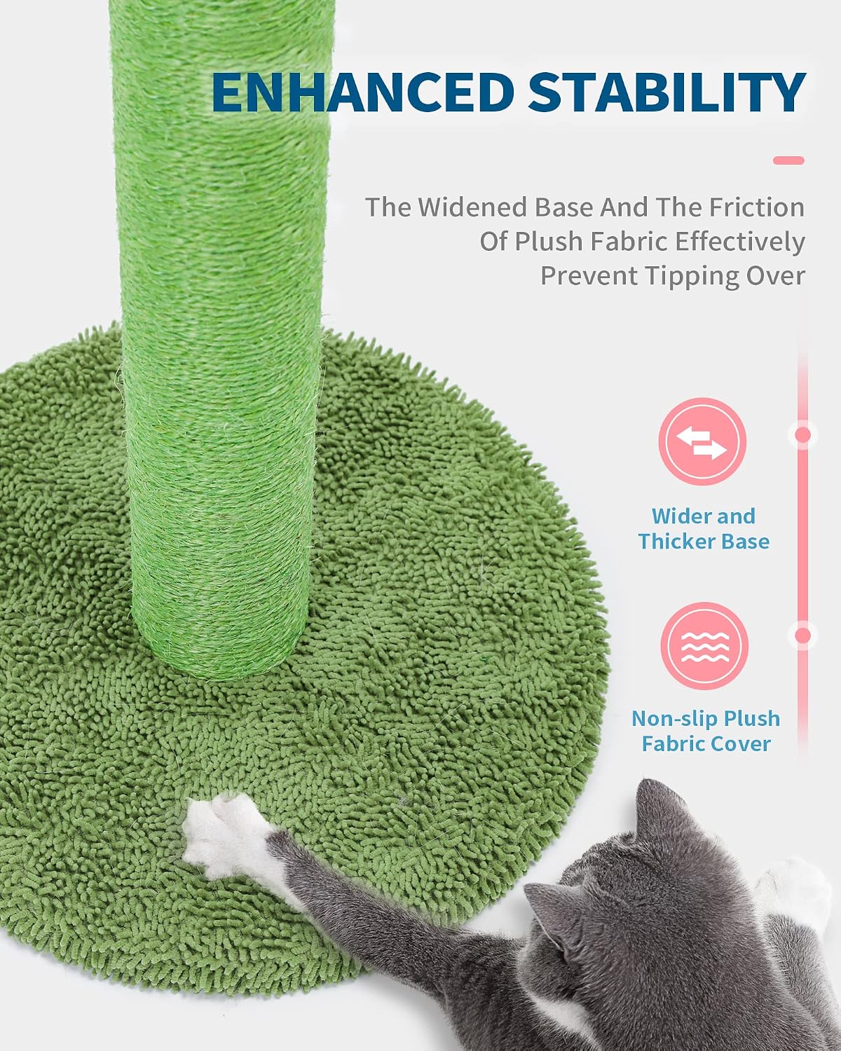 Made4Pets Cactus Cat Scratching Post, 25.6" with Plush Ball