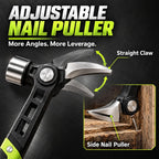 Adjustable Nail Puller Hammer with Magnetic Nail Holder