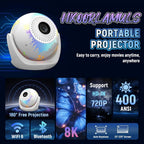 U6 5-in-1 Mini Projector, Karaoke & Gaming Projector with Bluetooth, Mic & Voice Remote