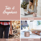 Bentgo Stainless Steel Food Canister & Utensils Set, Rose Gold