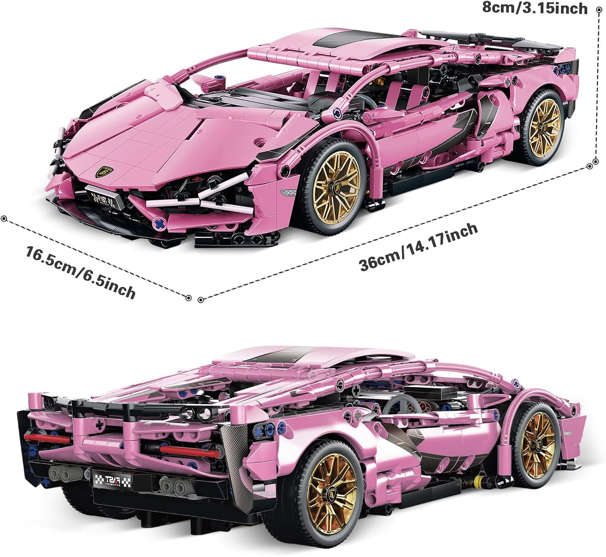 1:14 Race Car Building Set, Supercar Model Kit for Adults & Teens