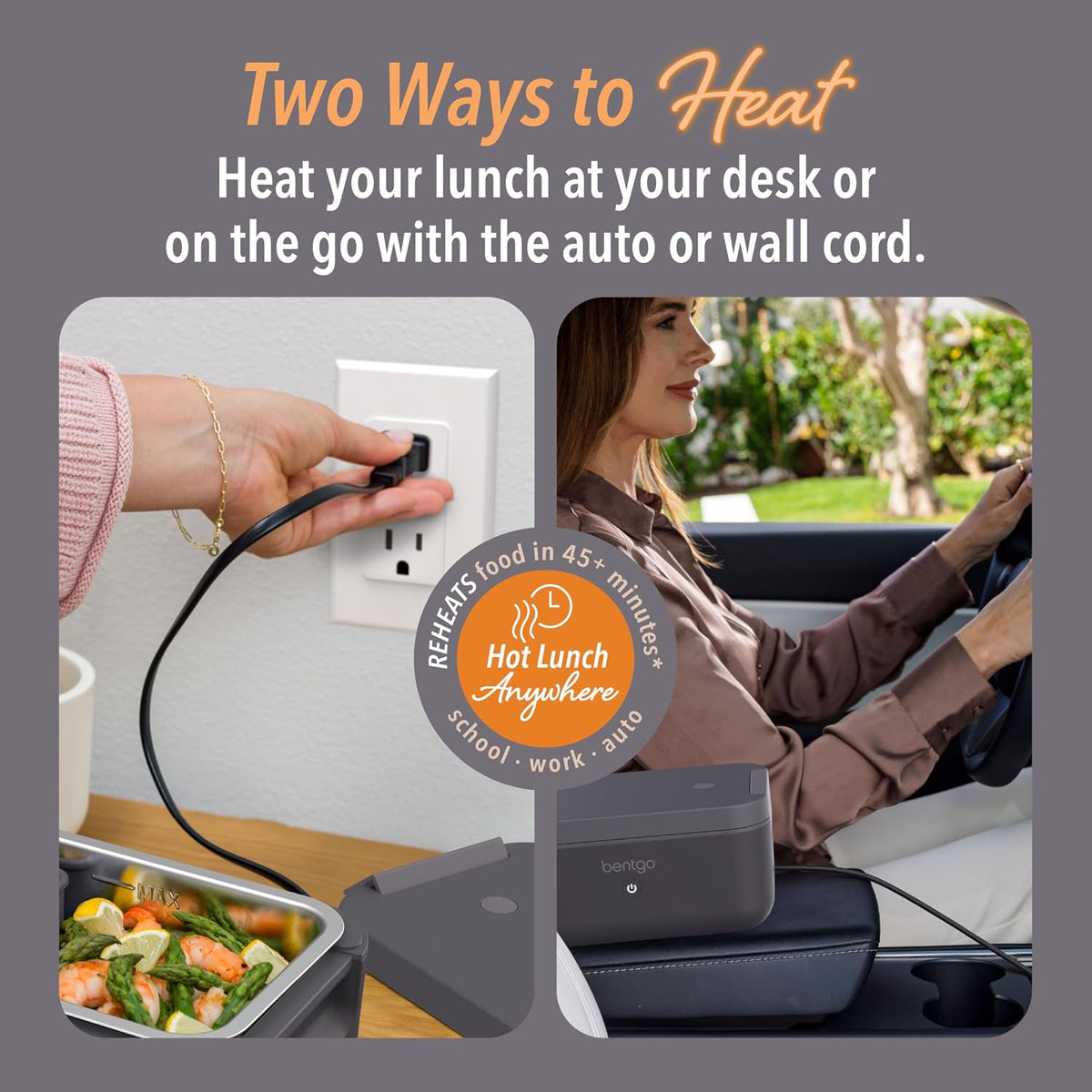 Heat Electric Lunch Box & Portable Food Warmer for Work & Travel