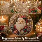 Pearl Diamond Art Kit 3D Beads Suncatcher Window Wall Decor (#A 8in) Enjoy A Creative Holiday Activity With A Christmas Craft Kit For Wall, Window And Seasonal Decoration