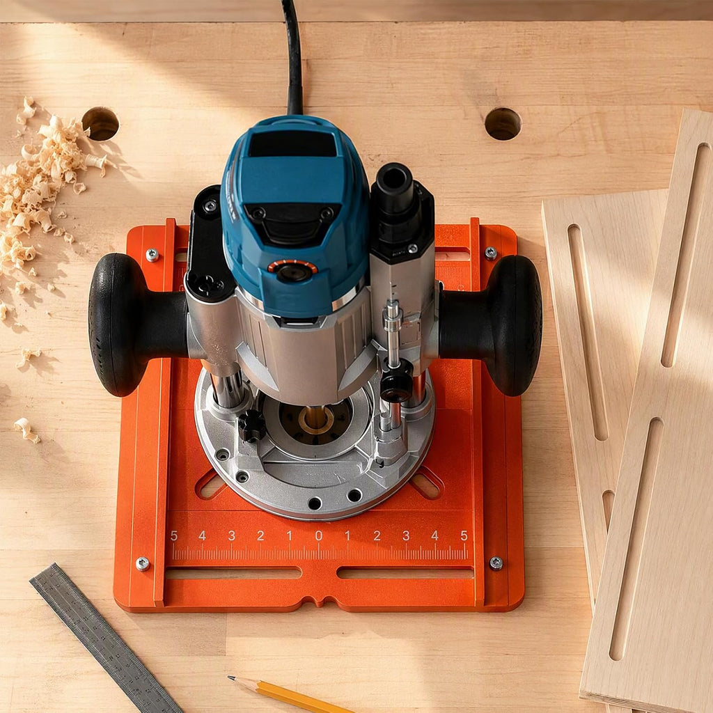 Router Slotting Guide Bracket, Precision Aluminum Alloy Woodworking Jig