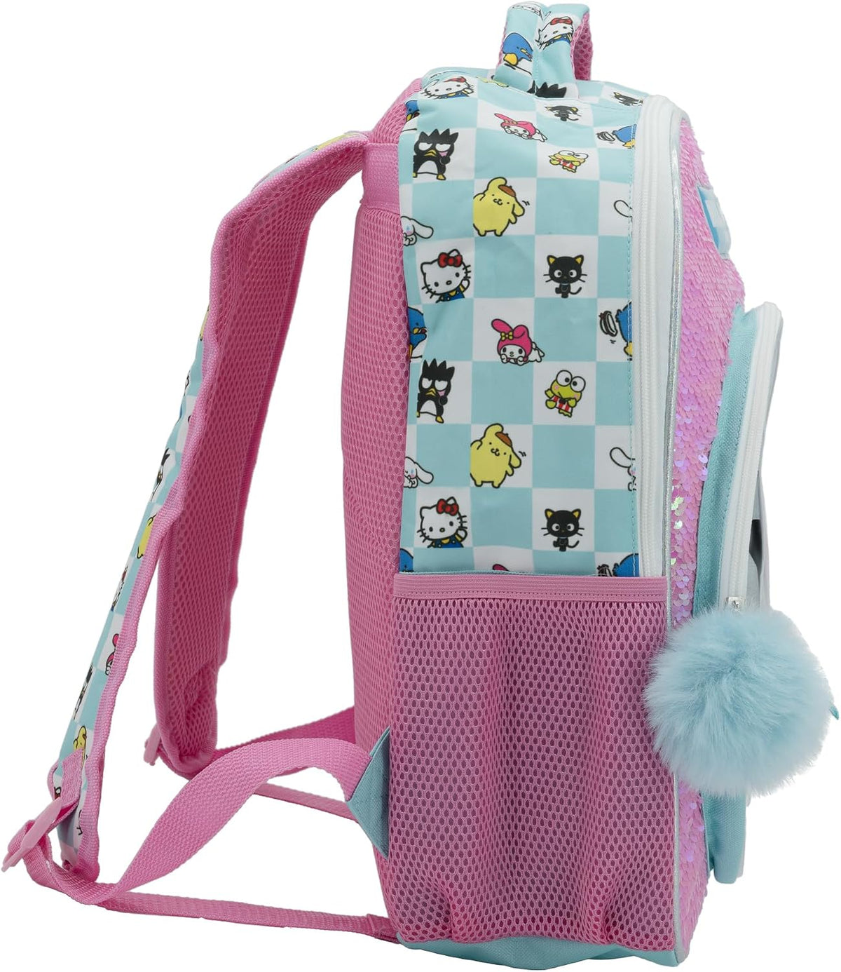 AI Accessory Innovations Hello Kitty & Friends 16" Girls Backpack, Sanrio Kawaii Flip Sequin School Bag