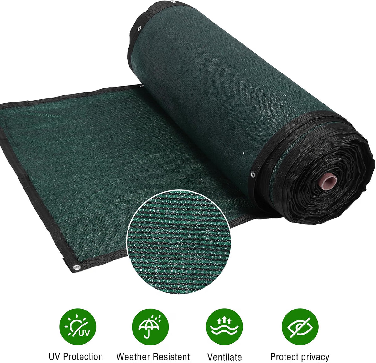 4ft x 459ft Windscreen Fencing Mesh, 90% Privacy Blockage with Metal Grommets