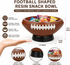 Football Bowl Serving Tray, 7.9 x 5.5 x 3.62 Inches, Reusable Resin Snack Bowl