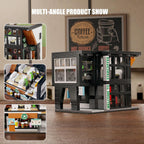 City Coffee Shop Building Block Set, 581PCS Architecture Model with Lights
