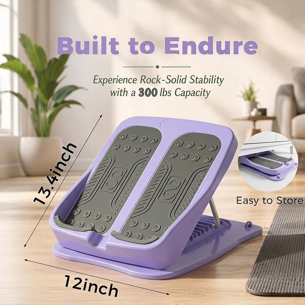 Slant Board for Calf Stretching, 9-Level Adjustable Incline Board with 2 Resistance Bands