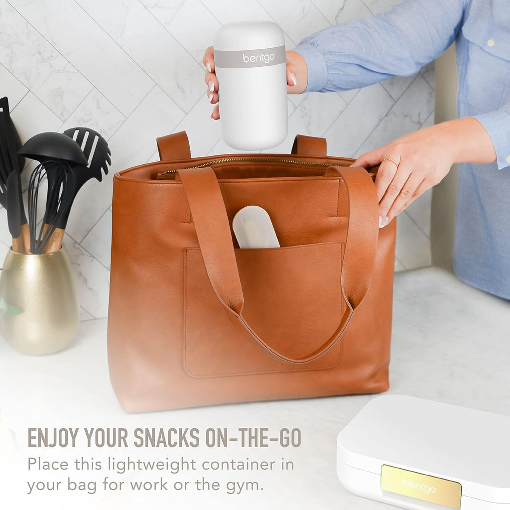 Modern Bento-Style Lunch Box Set With Reusable Snack Cup