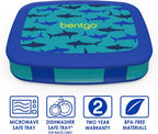 Prints Insulated Lunch Bag Set With Kids Bento-Style Lunch Box (Shark)