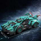 1:18 Futuristic Sports Car Building Blocks, 313-Piece Model Kit