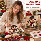 AUOBAG 3D Christmas Fabric Poke Art Kit DIY Snowman Craft Set (Snowman)