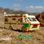 Breaking Bad RV Building Kit, 477-Piece Walter White Camper Van with Lab Interior