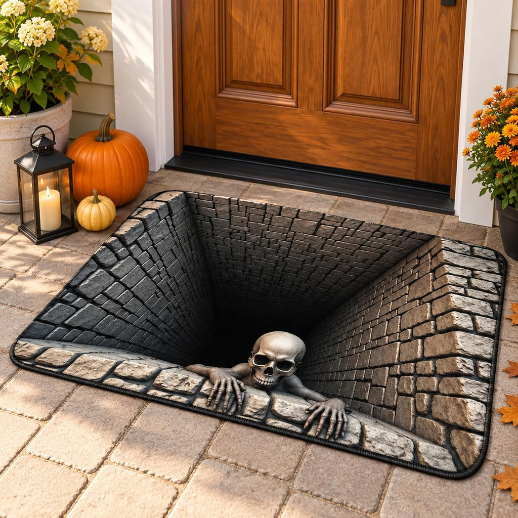 3D Halloween Rugs & Optical Illusion Door Mat，47.24 * 31.50 in