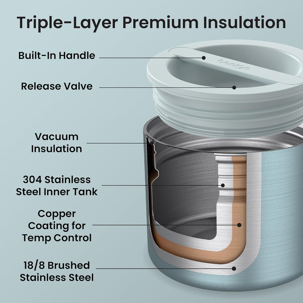 Stainless Steel Insulated Food Container, Leak-Proof, 19 fl oz