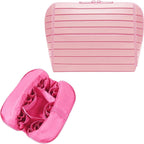 Travel Makeup Bag for Women ‚Äì Waterproof PVC Cosmetic Organizer, Large Capacity (Pink)