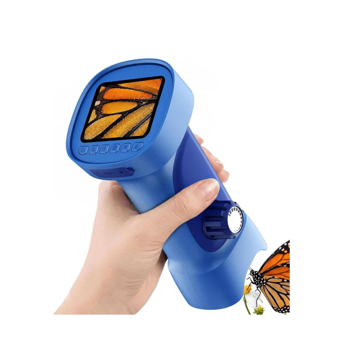 Handheld Digital Microscope for Kids - 1000X Magnification 1080P Pocket Microscope with 2.4" IPS Screen