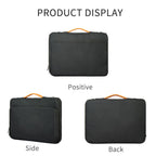 Laptop Sleeve Case Protective Carrying Bag Water Resistant Computer Cover PU Handle Black
