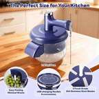 Electric Fruit Peeler & Mixer, 2-in-1 Cordless One-Touch Peeling Machine