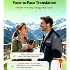 NE20 AI Translation Earbuds, Real-Time Translator, 135 Languages, LCD Touch Screen