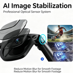 T200C Smart Glasses with Camera, 800W 1080P Video Recording, AI Stabilization