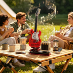 Electric Guitar Model Building Set with Bluetooth Speaker and Stand