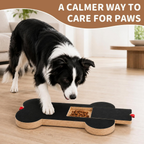 Bone-Shaped Dog Nail Scratch Board with Treat Drawer, Wooden (1 PCS)