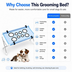 Pet Grooming Hammock for Dogs, Portable Dog Bath Hammock with Stand