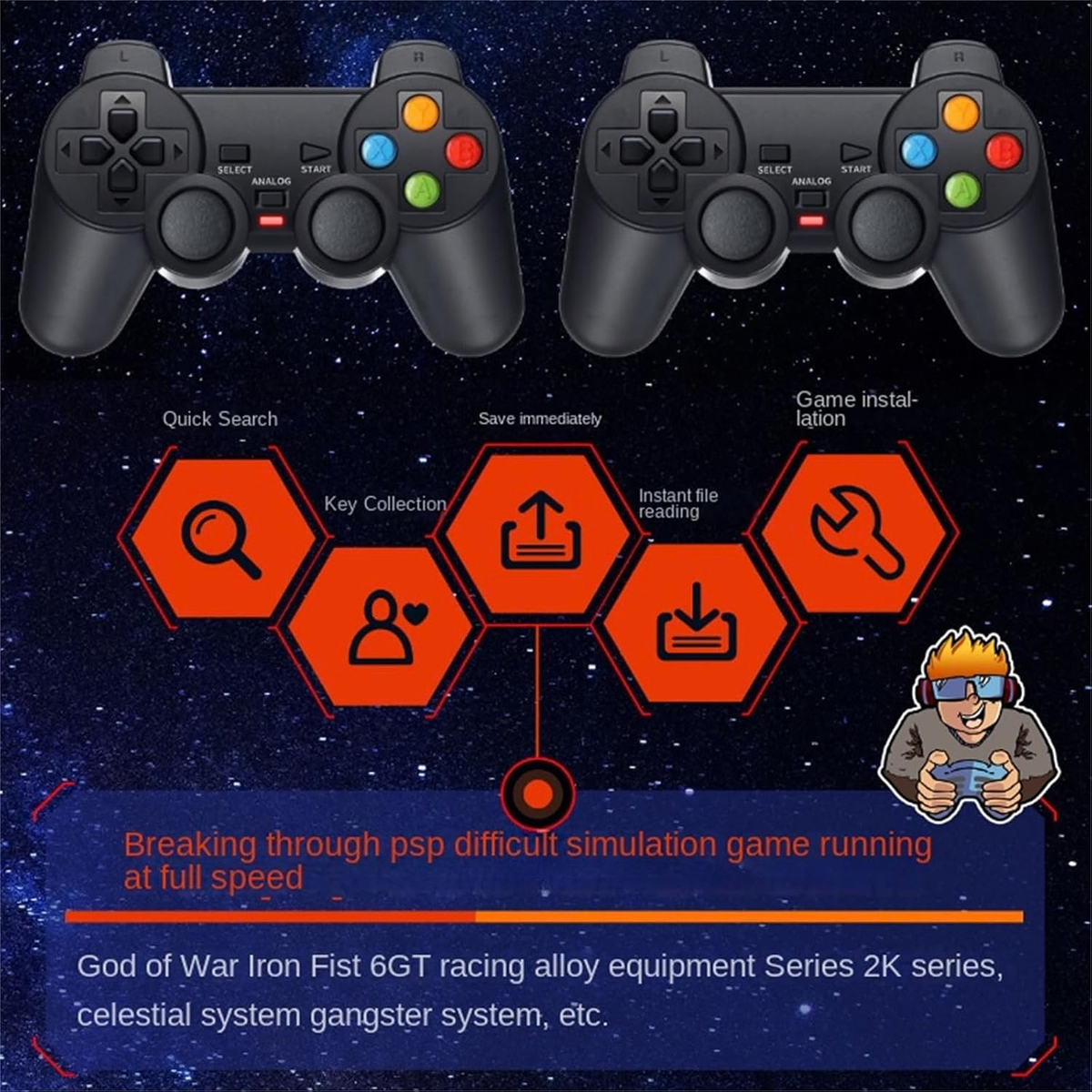WUYJTIF X6S Super Game Box 4K HD Gaming Console 128GB 10000+ Games