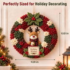 3D Christmas Wreath DIY Fabric Poke Art Kit for Handmade Holiday Home Decor