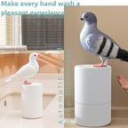 Pigeon Pooping Pigeon Soap Dispenser - Funny Bird Foaming Soap Dispenser (Blue)